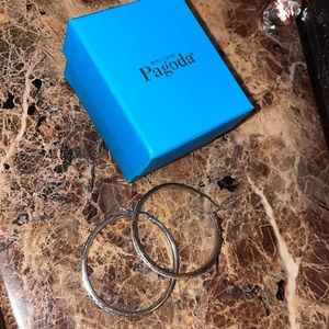 New pagoda hoop earrings